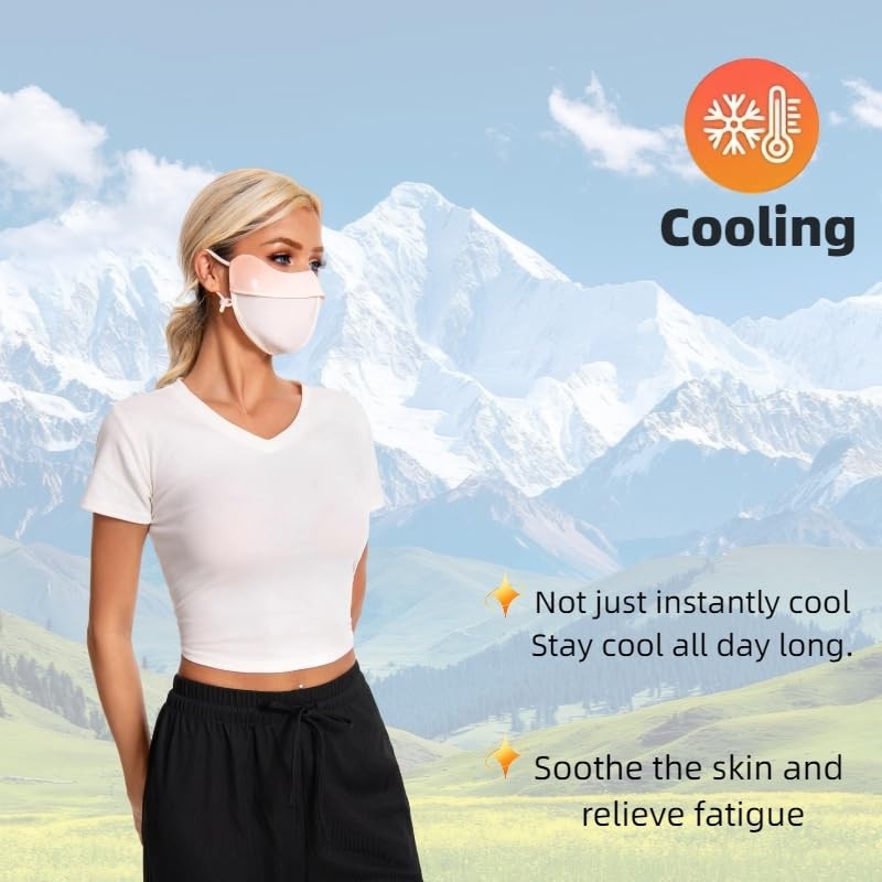 SPGOLF UPF 50+ UV Sun Protection Face Cover/Neck, Balaclava, Reusable