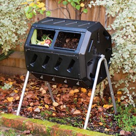 IM4000 Dual Chamber Tumbling Composter (Black)