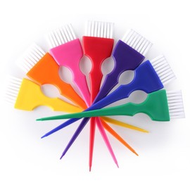 Juego de brochas para teñir el cabello, 7 colores del arco iris