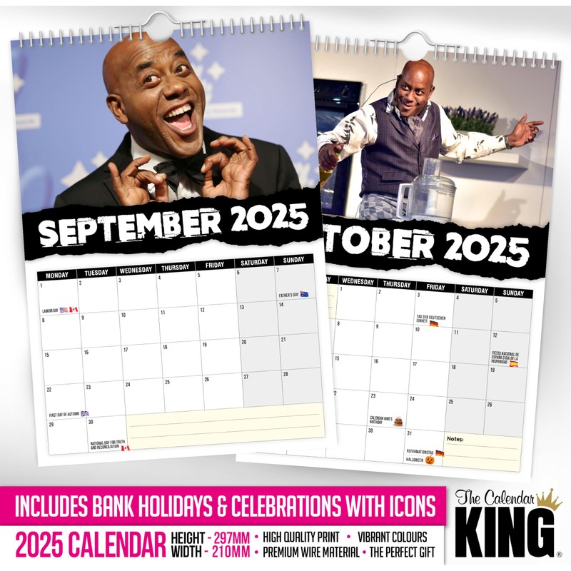 The Calendar King // Here's Ainsley - 2025 Wall Calendar