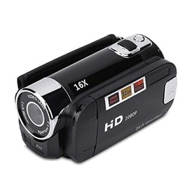 Socobeta Digital Camcorder Video Camera Camcorder 16x HD 32g External Memory Card 270° Rotation DV Player (Black)