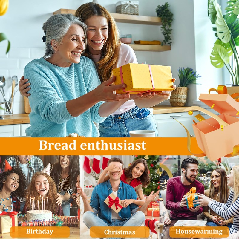 4 Pack Bread Slicer with 8 Replacement Serrated Blades for