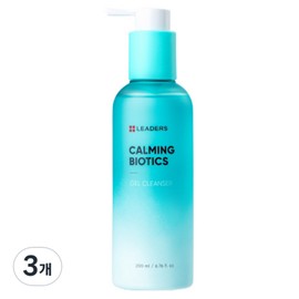 Leaders Calming Biotics Gel Cleanser, 200ml, 3 pieces / 리더스 카밍 바이오틱스 젤 클렌저, 200ml, 3개