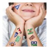 Womaha 36 Pcs Temporary Individual Football Tattoos for Kids Tiny