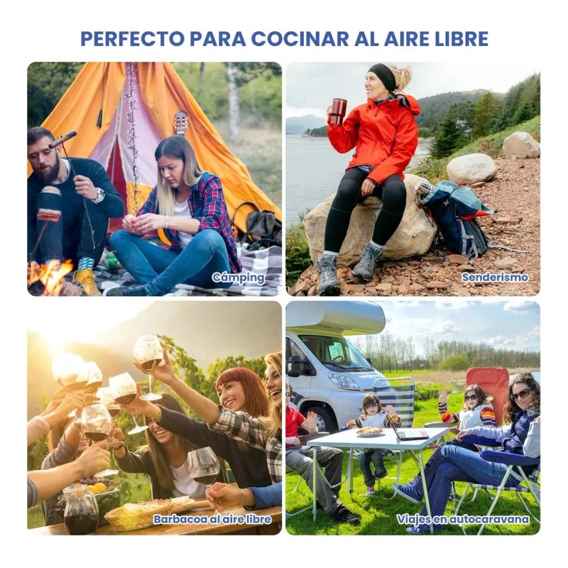 Estufilla Portátil Encendido Electrónico Para Camping