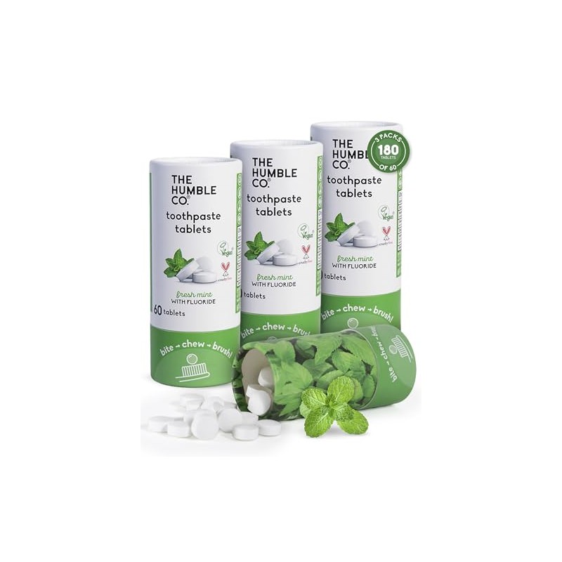 Humble Co. Chewable Toothpaste Tablets with Fluoride - Mint Flavor