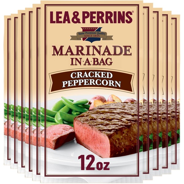 Lea & Perrins Cracked Peppercorn Marinade In A Bag (12 oz Bags, Pack of 10)