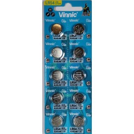Vinnic L1131-C10-Ag10 Alkaline Manganese Button (Pack Of 10) Cells