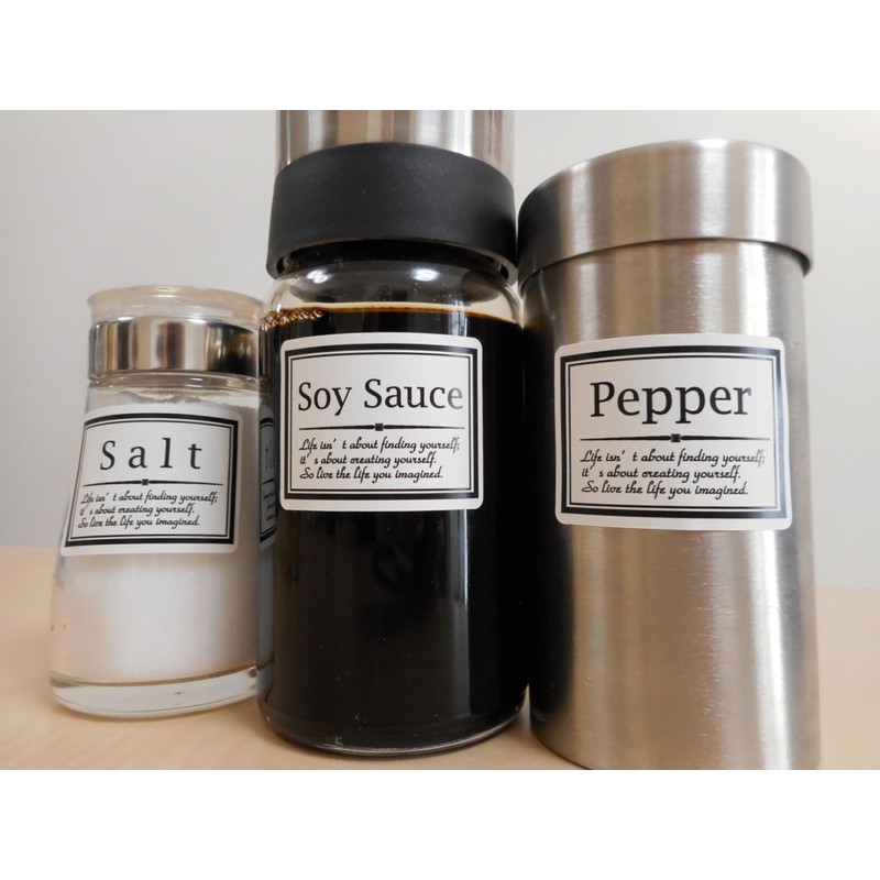 LALABEL Spice Labels Classical Design Basic Spices 30 Pieces