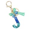 SUIKIHUM Initial Letter Keychains, (1.5"x1.06" Mini Letter Butterfly KeyChain) Resin