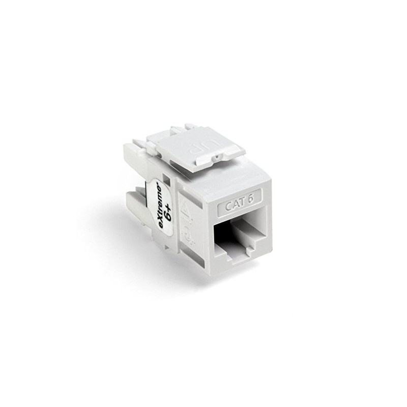 Leviton Extreme 6+ QuickPort Connector, 10-Pack, 61110-OW6, White
