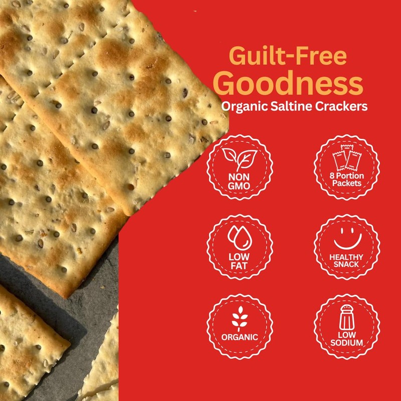 Suzie's, Organic Saltines, Salted Crackers, Salt & Extra Virgin Olive