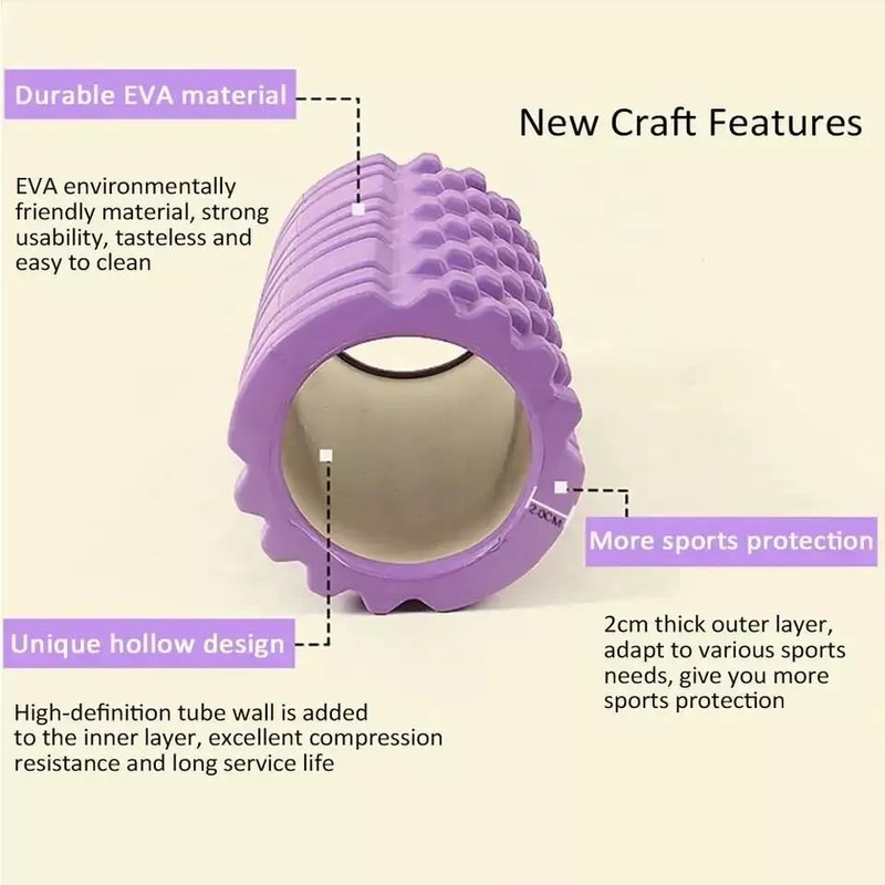 13" Exercise Foam Roller for Deep Tissue Muscle Therapy Massage