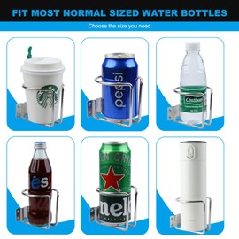 4 PCS Boat Cup Holder,Premium Wall Mounted Stainless Steel Holders for Beverage Bottles Cans Mugs,Cup Holders for RV Yacht