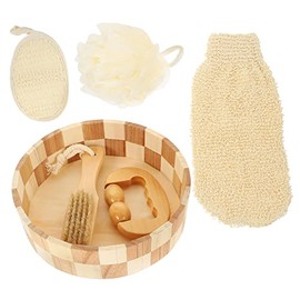 Kit de Exfoliación Corporal Piedra Pómez 5 Piezas Tamaño Mediano Limpieza Profunda Baño para Toda la Familia Herramienta para Fregar Pies Accesorios  