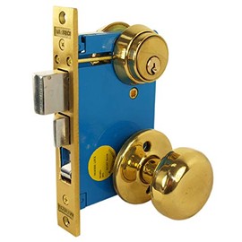 Maxtech RHR Right Hand Reverse Double Cylinder Iron Gate Ornamental Mortise Lock Set with 2-1/2" Backset