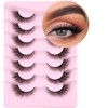 False Lashes Natural Look Fluffy Faux Mink Eyelashes Wispy Fox