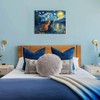 Ypxzzj Van Gogh Starry Night With Cartoon Cats Canvas Wall