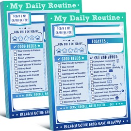 100 Daily Checklist for Kids Planner Daily Tear Funny Note Pad To Do List Kids Daily Planner Notepad Educational Tool for Teaching Skills to Children