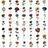 Pack of 50 Transparent Dried Flowers Stickers for Fridge, Laptop,