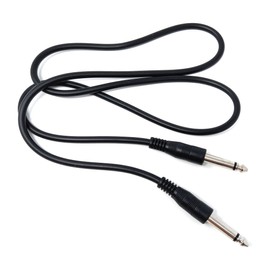 DRUT 1m 6.35mm 1/4" TS Mono Jack to Jack Plug Lead for Guitar, Amplifiers, Music Instruments, Speakers, Microphone Cable Straight Ends, Black 3.3ft