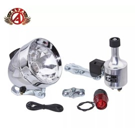 Alta NEW! Original Classic Bicycle Generator Bullet Light Set 12V 6W.