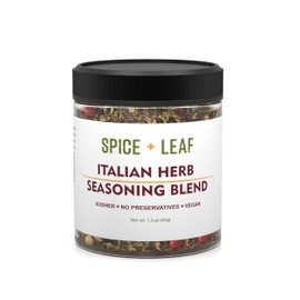 Italian Herb Seasoning Blend by SPICE + LEAF - Vegan Kosher Pesticide Free Spice Blend Used to Give your Meat, Fish, Chicken, Vegetables, Eggs or Salad Dressings a pop of flavor, 1.5oz.