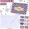 Ctosree 160 Sets Patriotic Thank You Cards with Envelopes Include