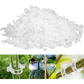 100Pcs White Plant Support Clips,Plant Fixing Clips Tomato Clips Plant Clips for Climbing Plants,Garden Clips Plant Support Clips Plant Vine Clips Plant Support Garden Clip Vine Fixing Clip(ZS335)
