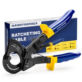 haisstronica Cable Cutters Ratcheting Cable Cutter Heavy Duty Wire Cutters for Copper Aluminum Cable Cutting Up to 500 Kcmil