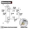 JQK 1/2 Inch Overlay Cabinet Door Hinges Gold, 10 Pack