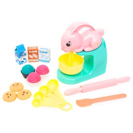Boley Zoo Troop: Bunny Mixer -14pc Animal Themed Kitchen Playset, Battery Operated Toy Appliance, Food & Cooking Accessories, Pretend Play, Kids Ages 2+