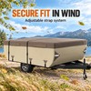 8-10 Ft Pop Up Camper Cover, 9-Layer Waterproof Windproof Folding