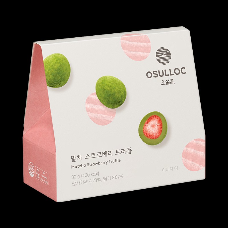Osulloc [오설록]말차 스트로베리 트러플 80g (원산지:상세설명참조) [OSULLOC] Matcha Strawberry Truffle