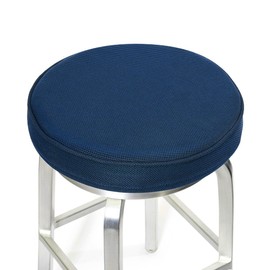 Shinnwa Bar Stool Cushions, Memory Foam Round Bar Stool Covers with Non-Slip Backing and Elastic Band, 14", Navy