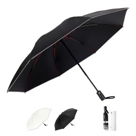 konciwa Large Size Reverse Folding Umbrella, One-Touch Automatic Open/Close, Sun or Rain, Men's Umbrella, 100% Light Shading Ratio, UV Protection, 8 Ribs, 23.6 inches (60 cm), Large Folding Umbrella