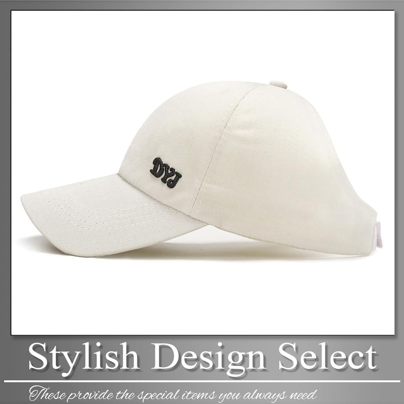 Buzz Selection CAP484 Women's Hat, English Letters, Logo Cap, Brim,