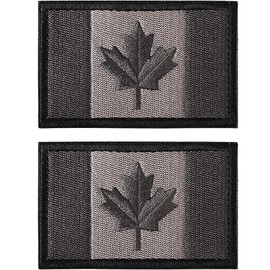 WYNEX Canadian Flag Embroidered Patch,Canadian Maple Leaf National Emblem with Hook N Loop for Tactical Backpacks Vest