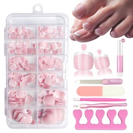 False Toenails Kit, Full Coverage, False Toenails Set, Fake Nails for Nail Art, DIY, Pack of 120