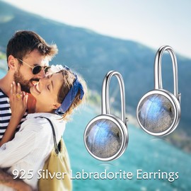 POPLYKE Lotus Flower/Daisy/Tulip/Mountain/Snowflake/Wheat/Sunflower/Butterfly Earrings for Women Sterling Silver Celtic Knot Jewerly Gifts for Girls, Sterling Silver, No Gemstone