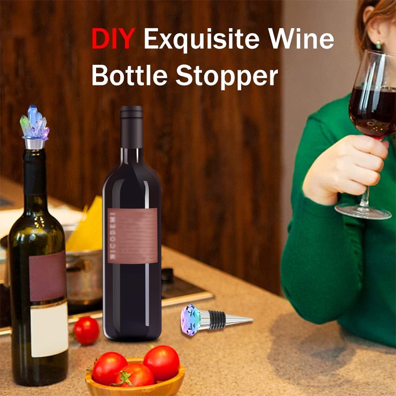 Voyyphixa 3 Pcs Resin Wine Stopper Molds with 4 Stopper,