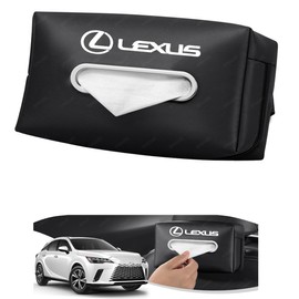 BLOKISAN Car Tissue Case for Lexus RX LX CT EX HS NX ES LX LC GS IS All Series Tissue Holder Leather Material Waterproof Easy One Hand Operation Exclusive Logo Easy to Install Enhances Interior Class