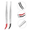 DOITOOL 2pcs Stainless Steel Lash Tweezers Tips Ergonomic Design for