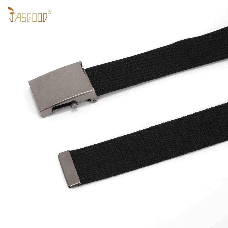 JASGOOD Canvas Web Belt for Men Adjustable Cloth Fabric Military