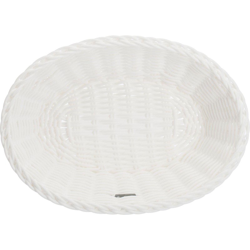 Saleen Trend Basket Oval 23,5x16x6,5 cm in White, polypropylene 23.5