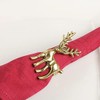 Macosa WV50593 Set of 6 Napkin Rings Deer Gold Napkin