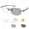 PEEPAI Photochromic Bifocal Reading Glasses UV Sunglasses Anti Blue Light