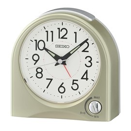 SEIKO Maris Non Ticking Desk/Alarm Clock, Gold