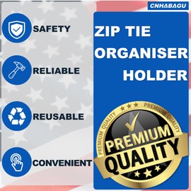 CNHABAGU Zip Tie Holder Cable Tie Holder Organizer, Safe Efficient Storage Organization for Cable Tie - Tradie Bits Zip Ties Holder Reusable Simple Reduce Waste (8 Piece)