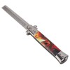 Hairdressing Spring Comb Stainless Steel Folding Portable Switchblade Comb for
